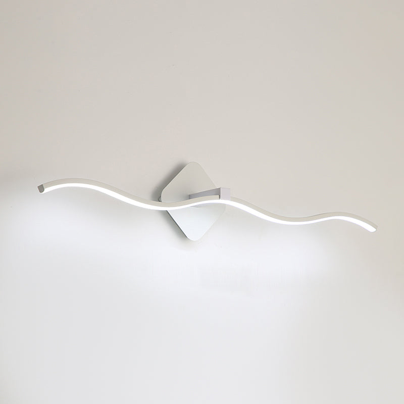 Luz de tocador de metal de estilo nórdico de 1 luz Luz de espejo de led recto para el baño
