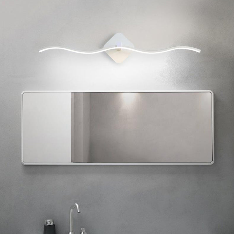 Luz de tocador de metal de estilo nórdico de 1 luz Luz de espejo de led recto para el baño