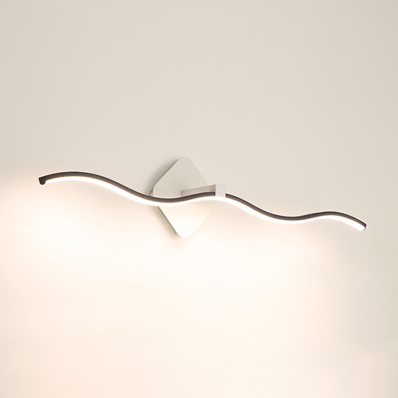 Luz de tocador de metal de estilo nórdico de 1 luz Luz de espejo de led recto para el baño