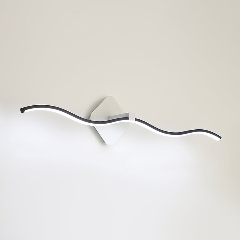 Luz de tocador de metal de estilo nórdico de 1 luz Luz de espejo de led recto para el baño
