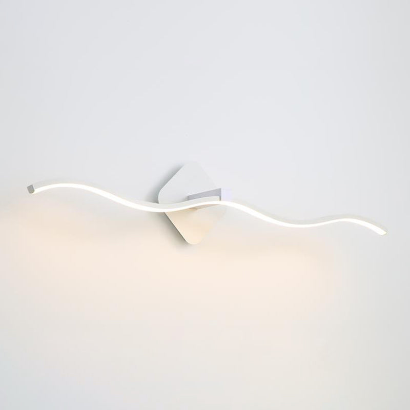 Luz de tocador de metal de estilo nórdico de 1 luz Luz de espejo de led recto para el baño