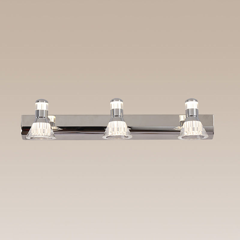 Modern Simple Vanity Light Stainless Steel Horn Shape LED Vanity Lamp for Shower Room