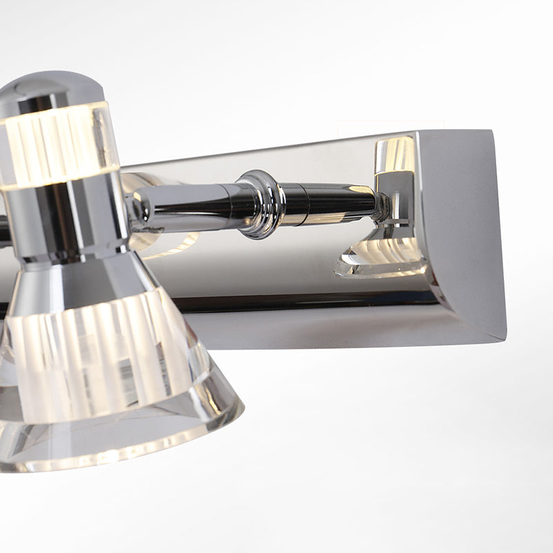 Modern Simple Vanity Light Stainless Steel Horn Shape LED Vanity Lamp for Shower Room