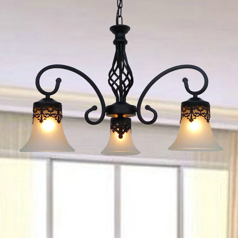 Luci del lampadario a campana industriale Lampadante lampadario in vetro Luce per soggiorno per soggiorno