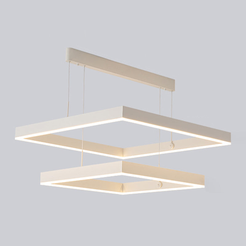 Moderner, geschichtter Kronleuchter -Aluminium -LED -Kronleuchter -Anhänger für Wohnzimmer