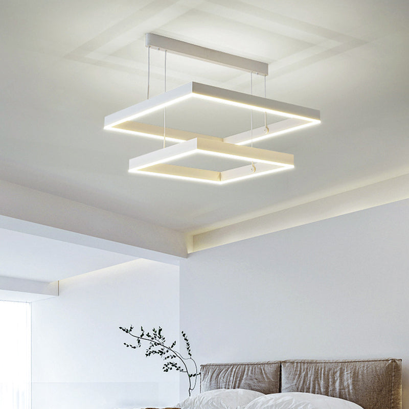 Moderner, geschichtter Kronleuchter -Aluminium -LED -Kronleuchter -Anhänger für Wohnzimmer
