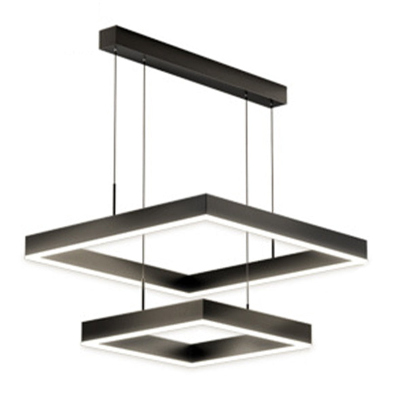 Moderner, geschichtter Kronleuchter -Aluminium -LED -Kronleuchter -Anhänger für Wohnzimmer