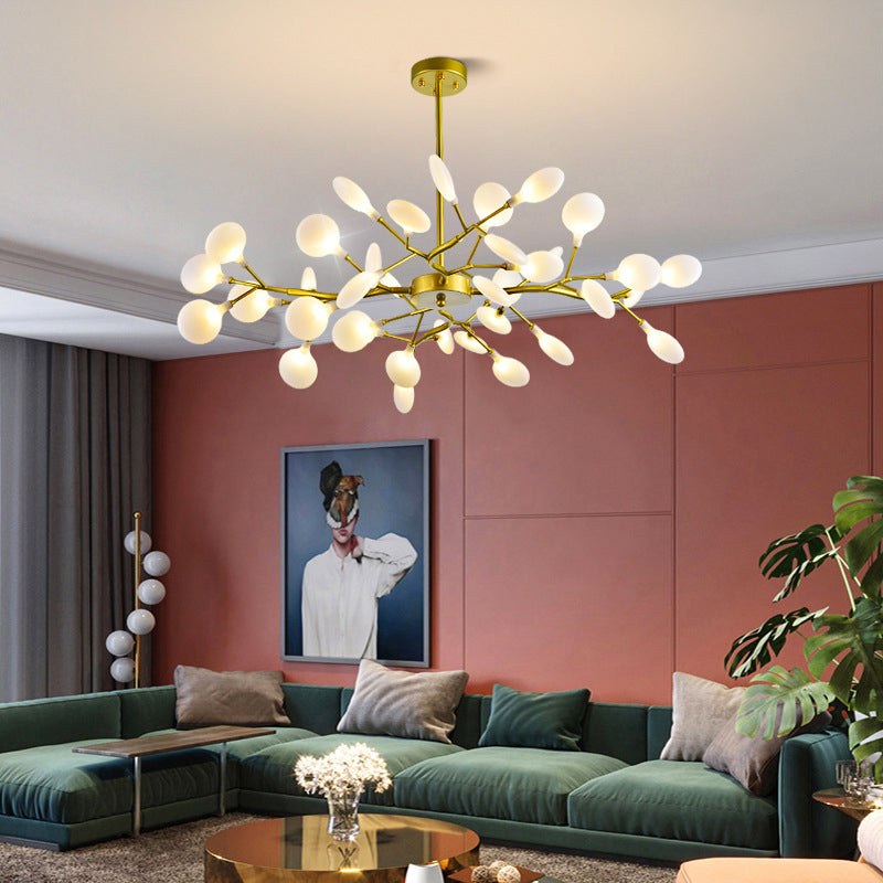 Multi -Light Firefly Hanging Kronleuchter moderner Metallhängelampe mit Acrylschatten
