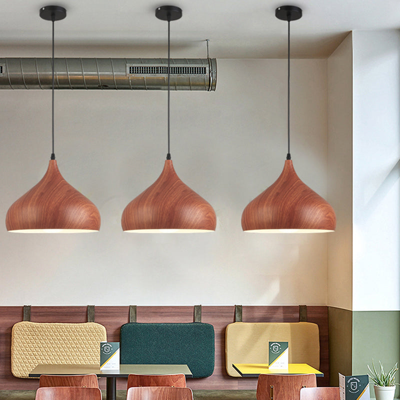 Lampada a soffitto in alluminio in alluminio in stile Nordico Lampadina a sospensione con sfumatura in metallo per barra