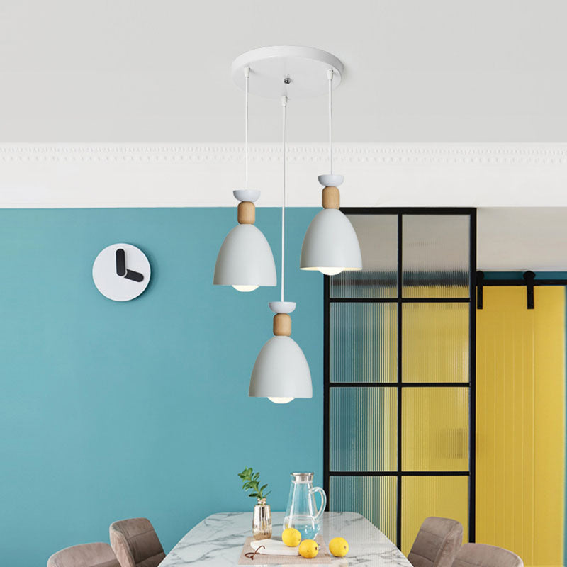 Zeitgenössischer Stil Geometrischer Anhänger Lampe Metall Multi -Lichter hängende Anhänger Licht