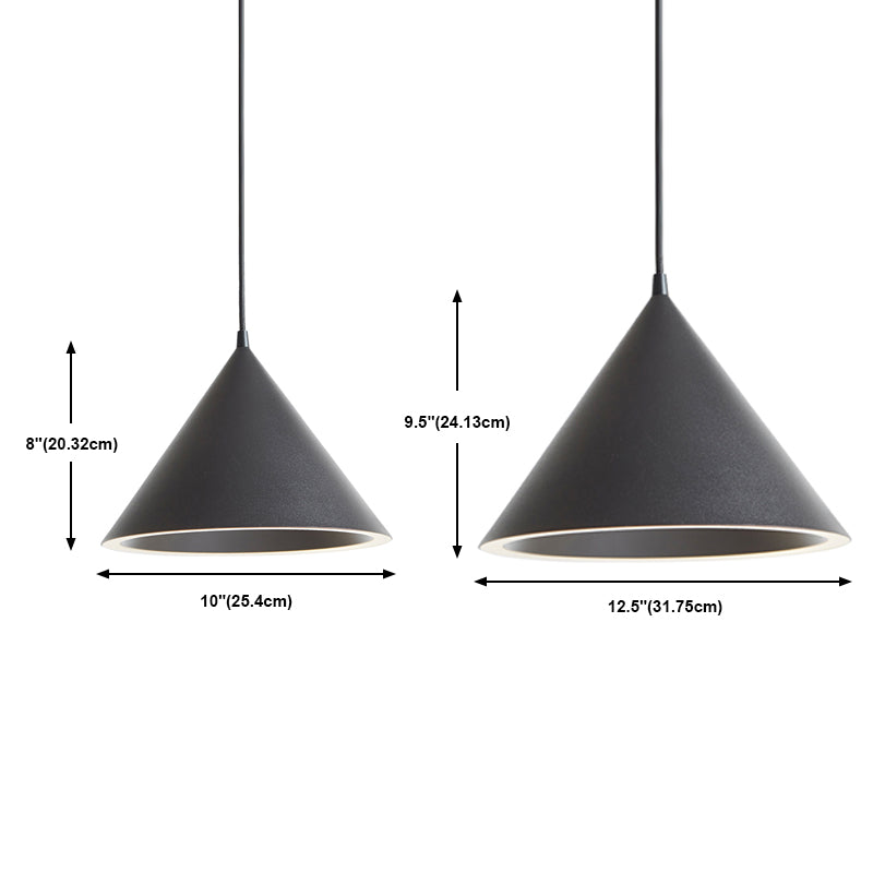 Cone Shape Hanging Light Modern Macaron Style Metal 1 Light Hanging Lamp for Living Room