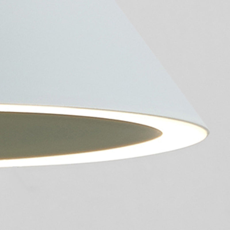 Cone Shape Hanging Light Modern Macaron Style Metal 1 Light Hanging Lamp for Living Room