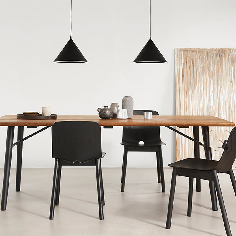 Cone Shape Hanging Light Modern Macaron Style Metal 1 Light Hanging Lamp for Living Room