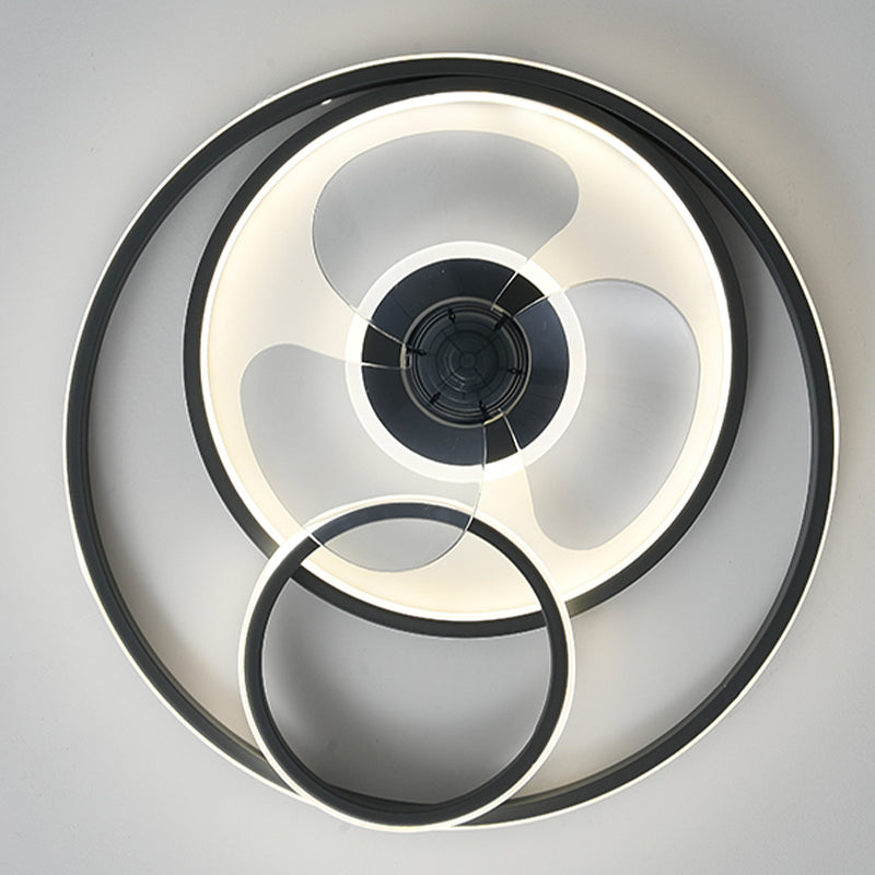 Modern Style Ceiling Fan Lighting Metal 3 Light Ceiling Fan Light for Living Room