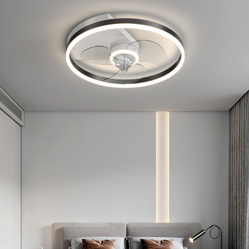 Modern Style Ceiling Fan Lighting Metal 1 Light Ceiling Fan Light for Living Room