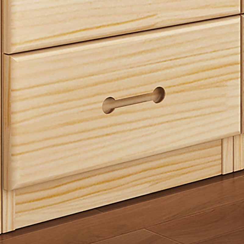 Scandinavian Vertical Standard Bookshelf Natural Pine Wood Bookshelf for Home