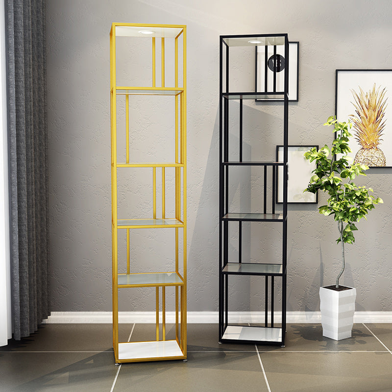 Libreria etagere aperta verticale industriale Shelf di vetro scaffale in vetro
