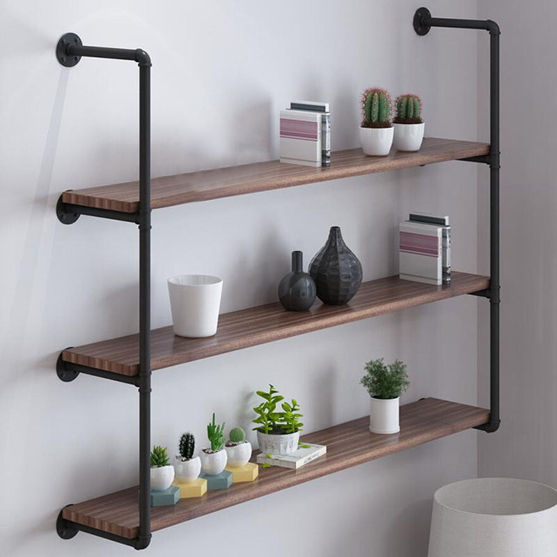 7.87"W Bookshelf Solid Wood Industrial Style Wall Mounted Bookcase for Home Office