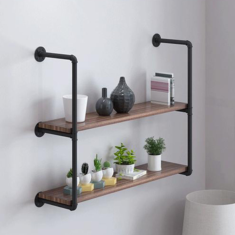 7.87"W Bookshelf Solid Wood Industrial Style Wall Mounted Bookcase for Home Office