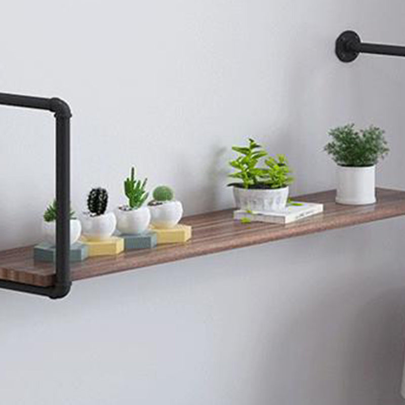 7.87"W Bookshelf Solid Wood Industrial Style Wall Mounted Bookcase for Home Office