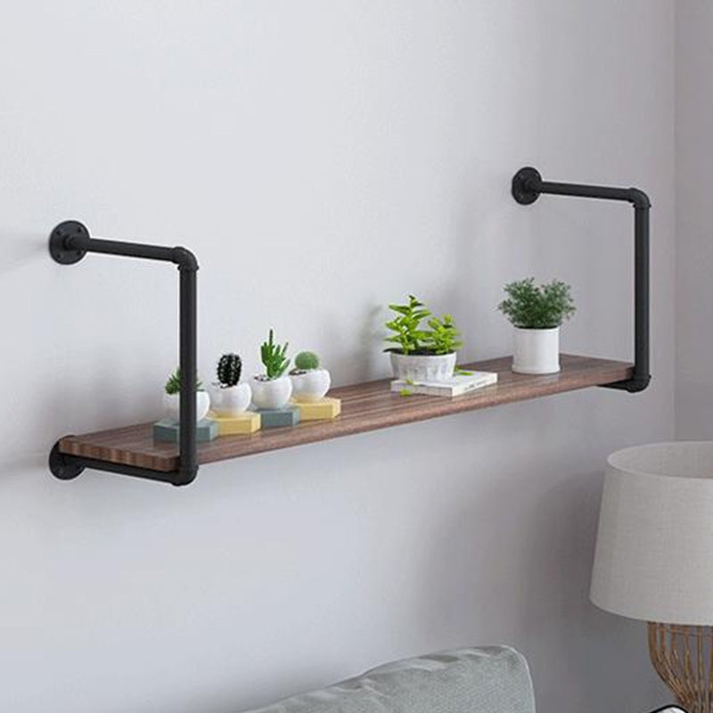 7.87"W Bookshelf Solid Wood Industrial Style Wall Mounted Bookcase for Home Office