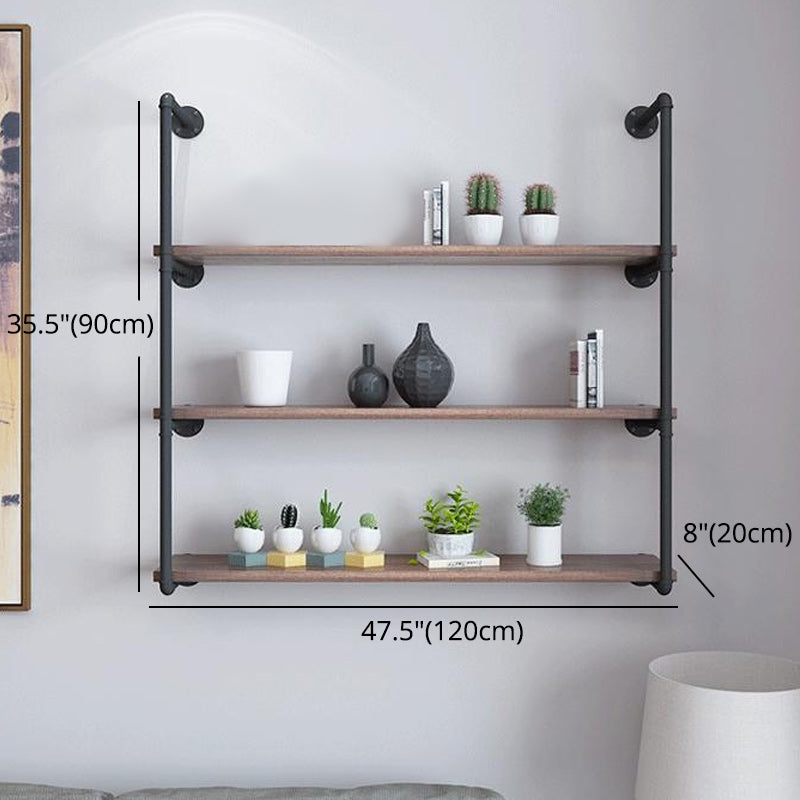 7.87 "W Bücherregal Massivholz Industrial Style Wall Mounted Bücherregal für Home Office