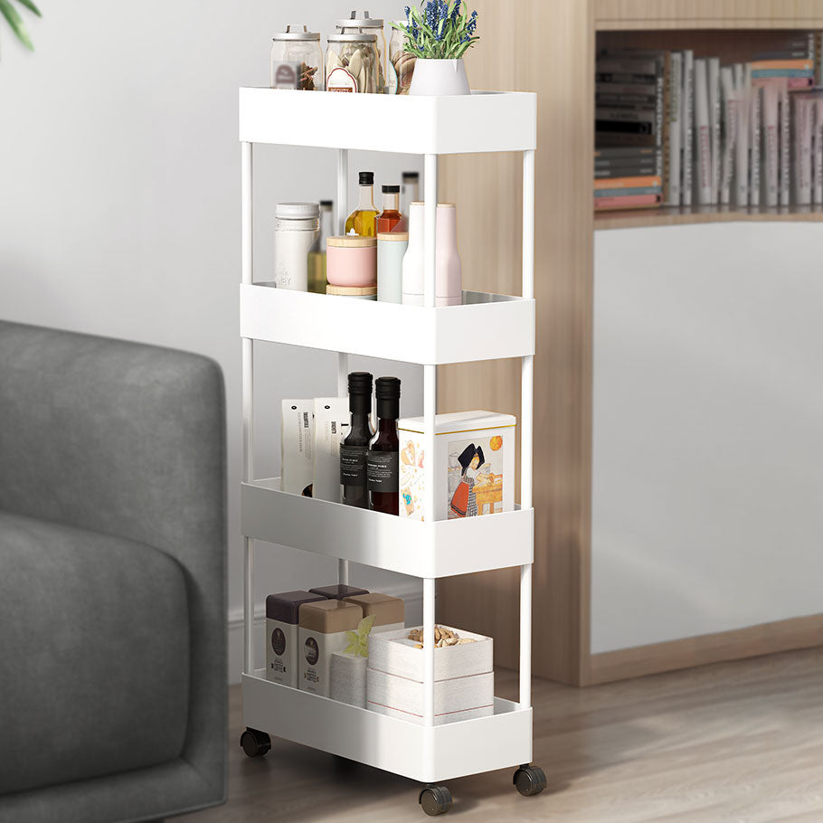Libreria etagere scandinavo scaffale in metallo scaffale in plastica scaffale con ruote d'incantatore