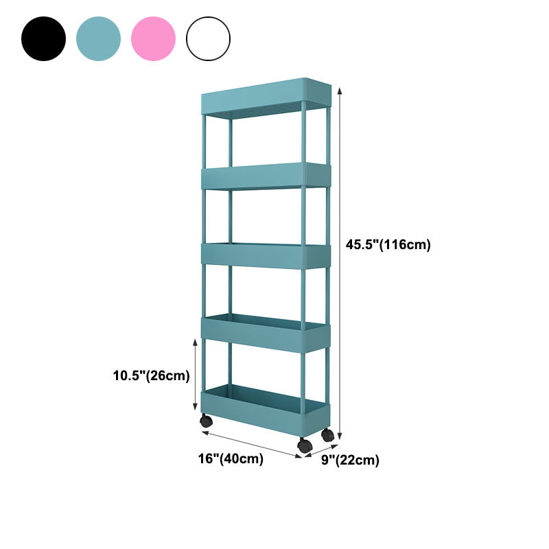 Libreria etagere scandinavo scaffale in metallo scaffale in plastica scaffale con ruote d'incantatore