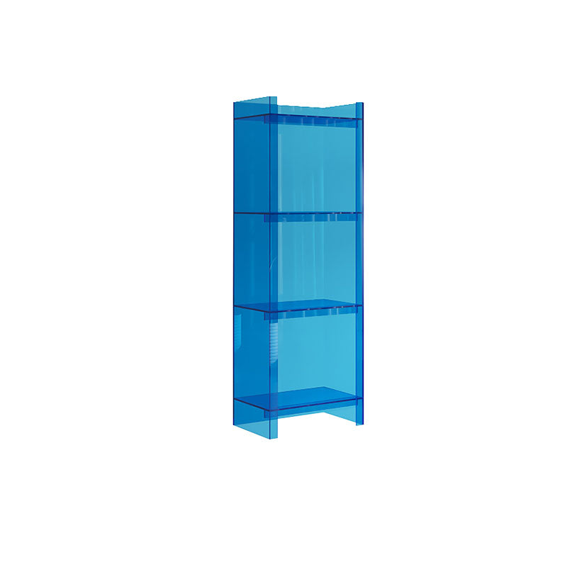 Glam Acrylic Vertical Standard Bookshelf Closed Back Bookshelf for Living Room