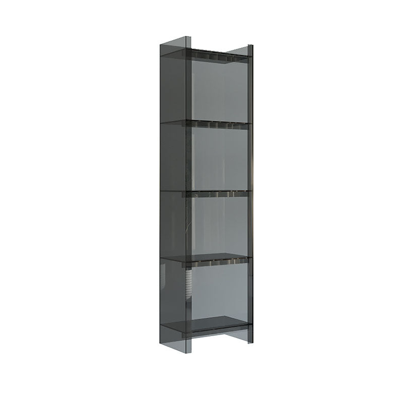 Glam Acrylic Vertical Standard Bookshelf Closed Back Bookshelf for Living Room