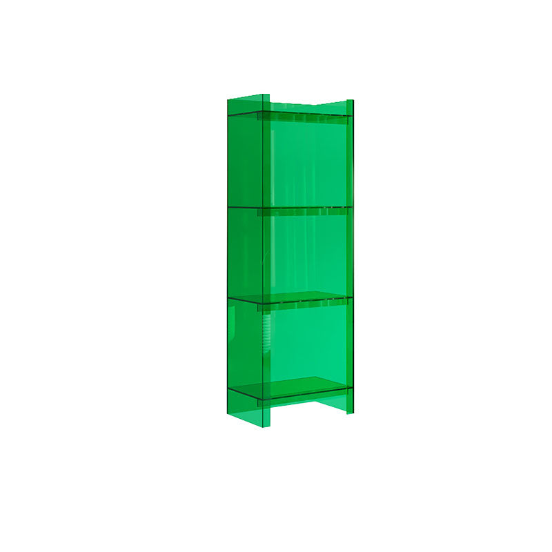 Glam Acrylic Vertical Standard Bookshelf Closed Back Bookshelf for Living Room