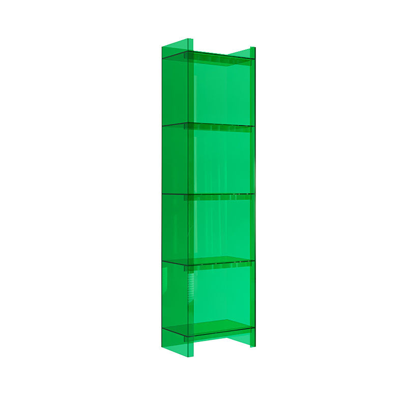 Glam Acrylic Vertical Standard Bookshelf Closed Back Bookshelf for Living Room
