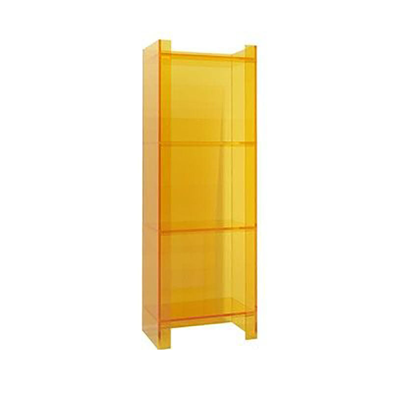 Glam Acrylic Vertical Standard Bookshelf Closed Back Bookshelf for Living Room