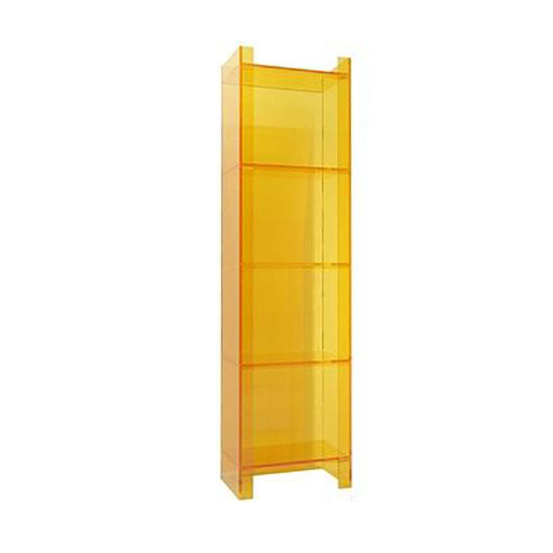 Glam Acrylic Vertical Standard Bookshelf Closed Back Bookshelf for Living Room