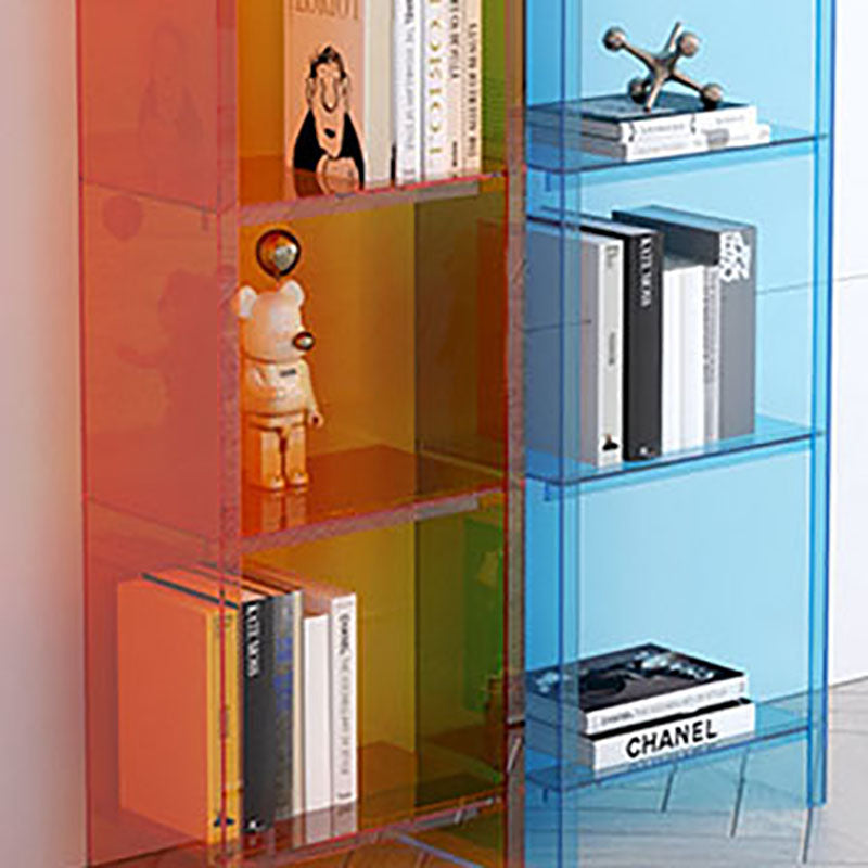 9.84 "W Bookshelf Acryl Closed Back Glam Style -Bücherregal für Büro- und Studienraum