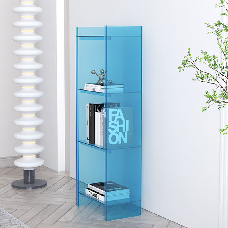 9.84 "W Bookshelf Acryl Closed Back Glam Style -Bücherregal für Büro- und Studienraum