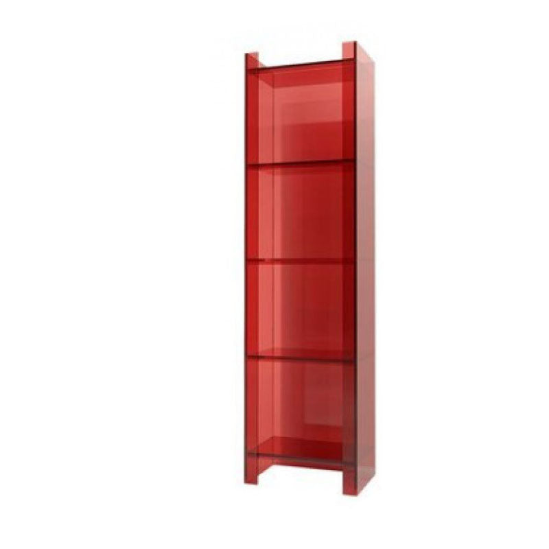 9.84 "W Bookshelf Acryl Closed Back Glam Style -Bücherregal für Büro- und Studienraum