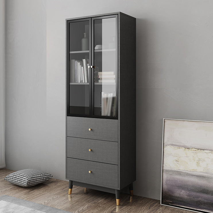 Hersteller Holz Glam Standard -Bücherregal geschlossener Buchhandel mit Glastür