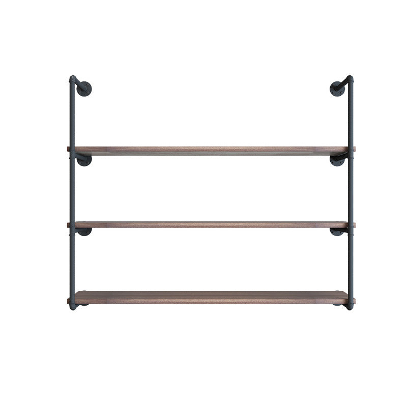 7.87"W Bookshelf Industrial Style Wall Mounted Solid Wood Bookcase for Home Office