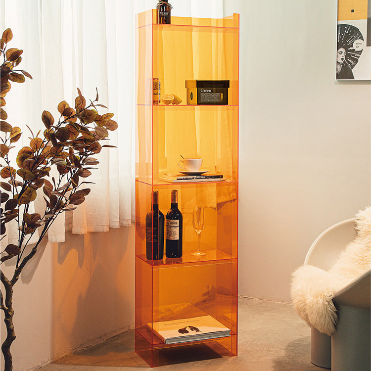 10 "W -Bücherregal Closed Back Acryl Glam Style -Bücherregal für Büro- und Studienraum