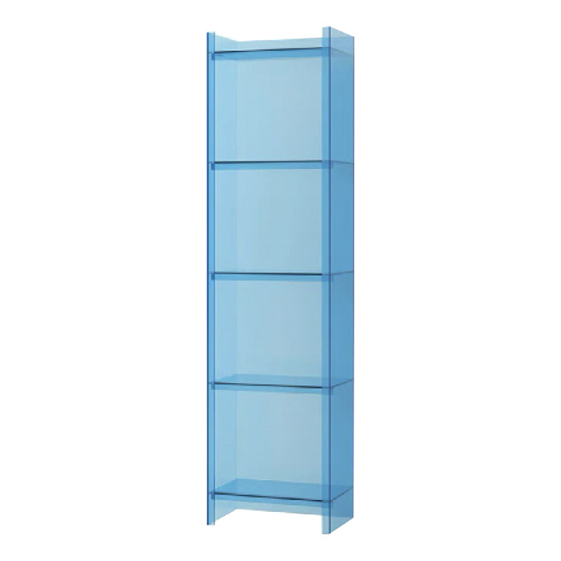 10"W Bookshelf Glam Style Closed Back Acrylic Bookcase for Office and Study Room