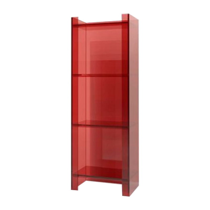 10"W Bookshelf Glam Style Closed Back Acrylic Bookcase for Office and Study Room