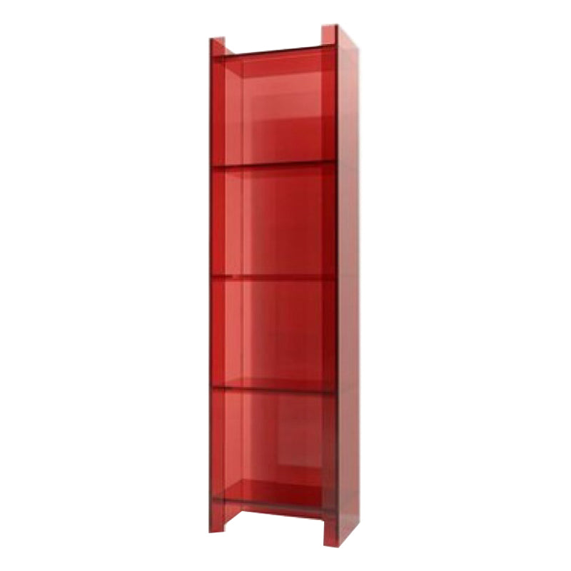10"W Bookshelf Glam Style Closed Back Acrylic Bookcase for Office and Study Room