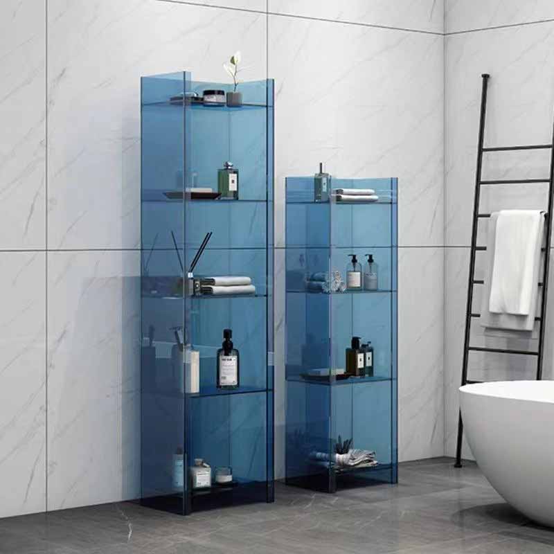 10 "W Bücherregal Acryl Glam Style Closed Back -Bücherregal für Büro- und Studienraum