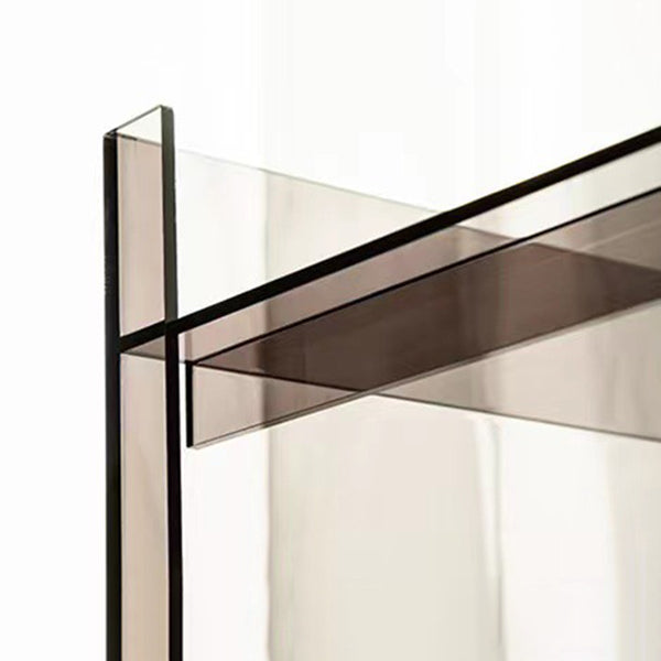 10 "W Bücherregal Acryl Glam Style Closed Back -Bücherregal für Büro- und Studienraum