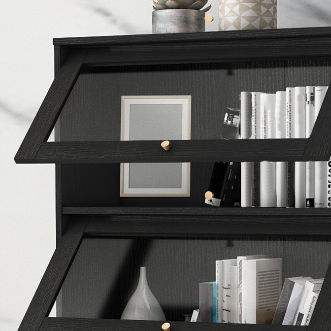 Glam vertikaler Standard -Bücherregal hergestelltes Holzbuchhandel mit Glastüren