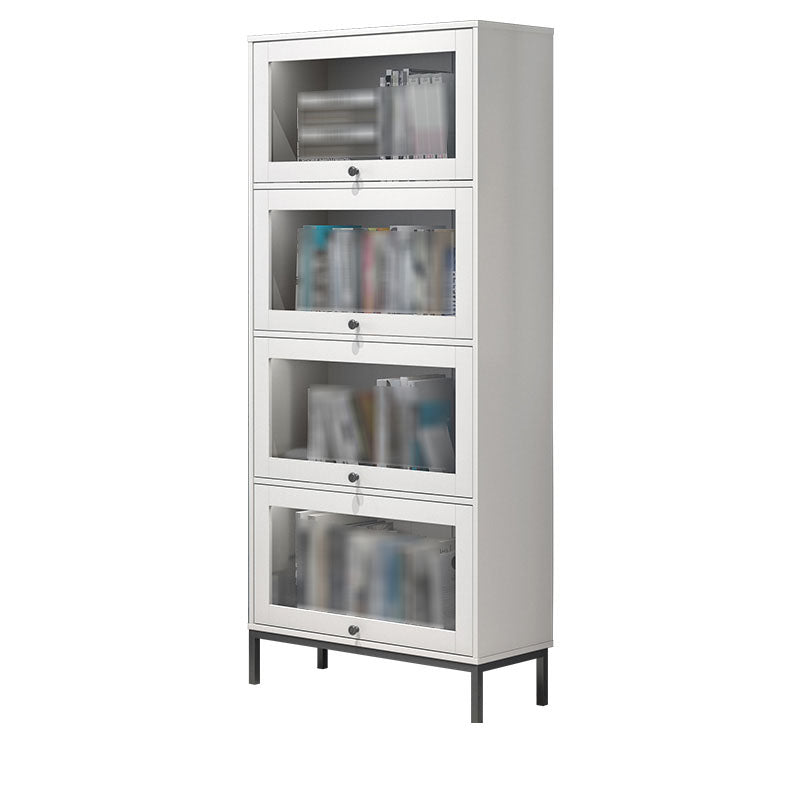 Libreria in legno fabbricata standard chiusa glam con porte di vetro