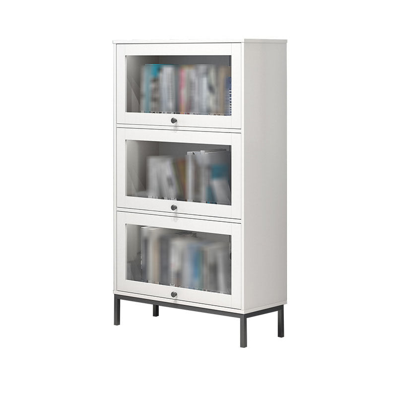 Libreria in legno fabbricata standard chiusa glam con porte di vetro