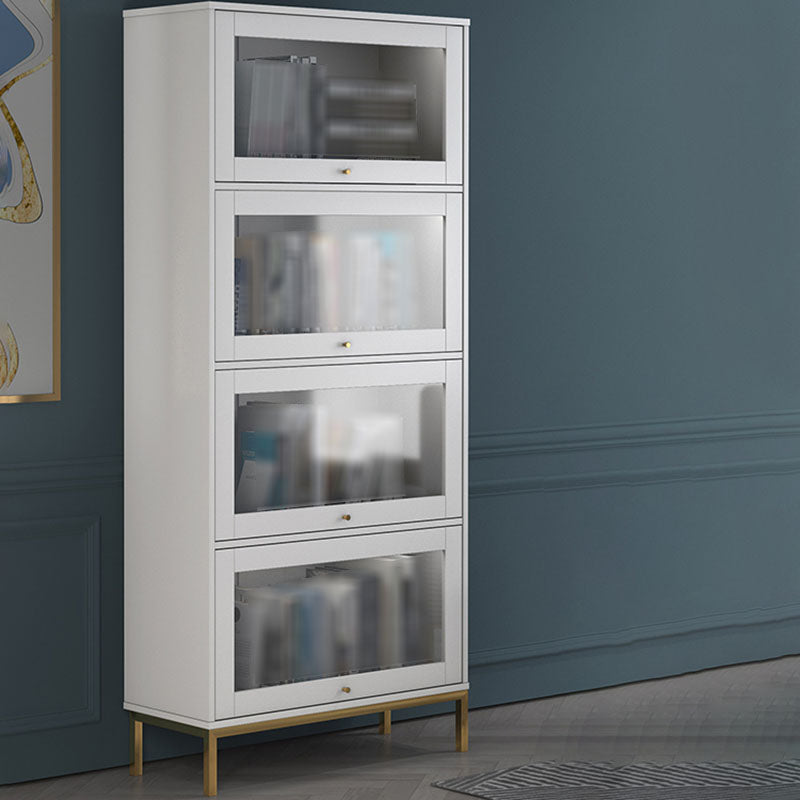 Libreria in legno fabbricata standard chiusa glam con porte di vetro