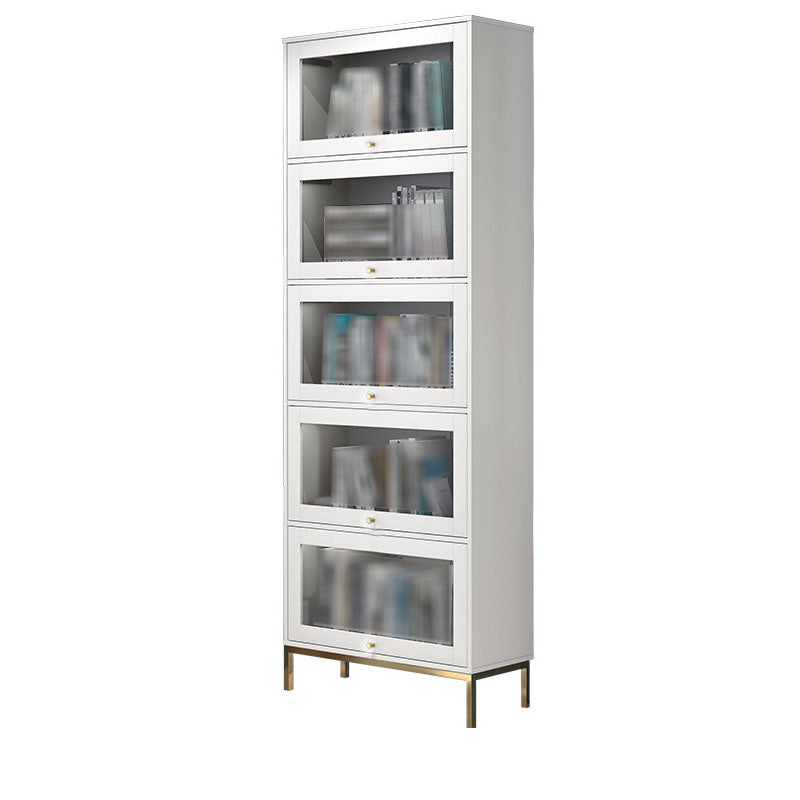 Libreria in legno fabbricata standard chiusa glam con porte di vetro